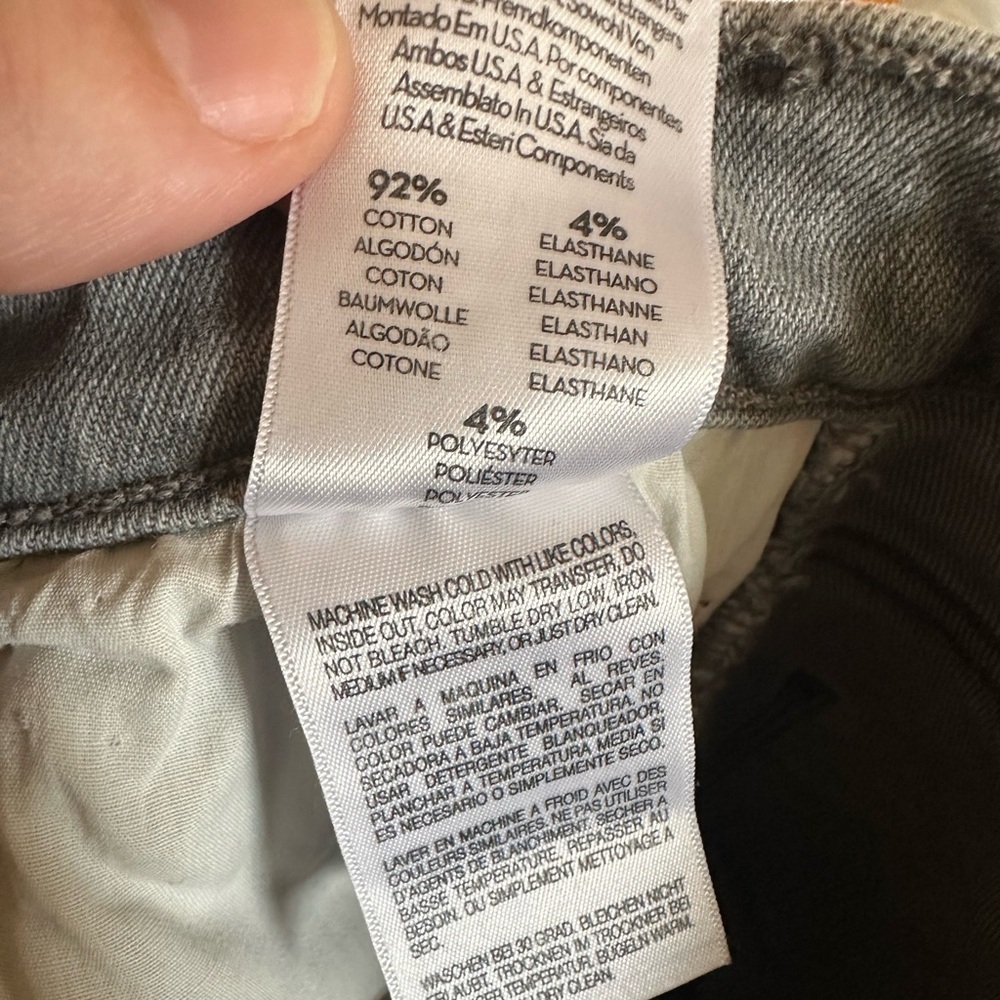 MOTHER the Hustler Ankle Jeans in Barley There Faded Gray Size 28 - Picture 9 of 9